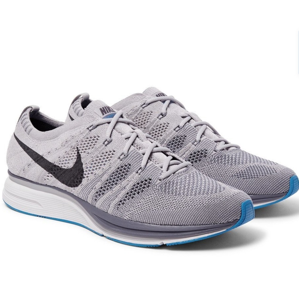 Nike Flyknit Trainer Atmosphere Grey and Blue Women's 7